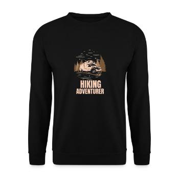 aventurier de randonnée - Sweat-shirt Unisexe - noir - Devant - Alina (178cm) & Michal (187cm)