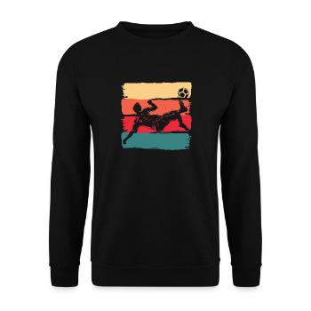 Retro-Kick - Unisex Pullover - Schwarz - Vorne - Alina (178cm) & Michal (187cm)