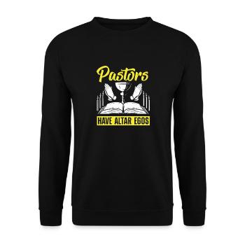 Pastor Appreciation Clergy Preacher Pastors Have - Unisex Sweatshirt - black - Front - Alina (178cm) & Michal (187cm)