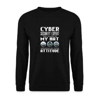 Expert professionnel en cybersécurité Des hackers éthiques - Sweat-shirt Unisexe - noir - Devant - Alina (178cm) & Michal (187cm)