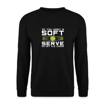 Funny If You Want A Soft Serve Go Get Ice Cream - Sweat-shirt Unisexe - noir - Devant - Alina (178cm) & Michal (187cm)
