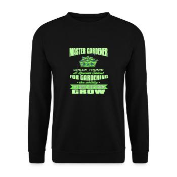 Green Thumb A Special Talent For Gardening Present - Unisex Sweatshirt - black - Front - Alina (178cm) & Michal (187cm)