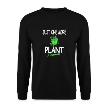 Juste une plante de plus que je promets un jardinage amusant - Sweat-shirt Unisexe - noir - Devant - Alina (178cm) & Michal (187cm)