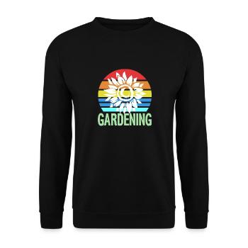 Retro Vintage Awesome Flower Gardening Designs - Unisex Pullover - Schwarz - Vorne - Alina (178cm) & Michal (187cm)