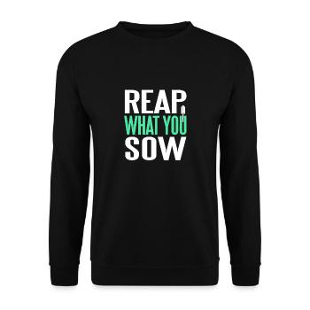Récoltez ce que vous semez Un t-shirt de jardinage génial - Sweat-shirt Unisexe - noir - Devant - Alina (178cm) & Michal (187cm)