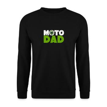 Drôle Dirt Bike Motocross Papa Fête des Pères Motard - Sweat-shirt Unisexe - noir - Devant - Alina (178cm) & Michal (187cm)