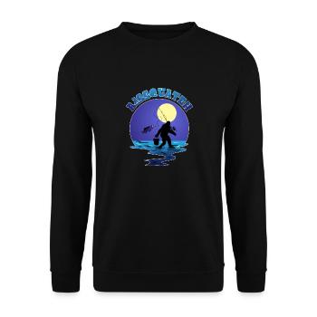 Fishing Bigfoot Pun Bassquatch Sasquatch Lover Ang - Unisex Sweatshirt - black - Front - Alina (178cm) & Michal (187cm)