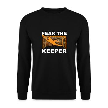 Keeper Furcht - Unisex Pullover - Schwarz - Vorne - Alina (178cm) & Michal (187cm)
