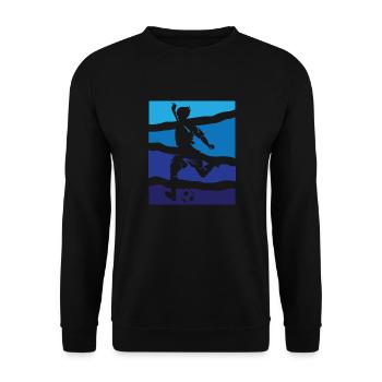 Fussball Score - Unisex Pullover - Schwarz - Vorne - Alina (178cm) & Michal (187cm)