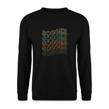 Viele Fußball - Unisex Pullover - Schwarz - Vorne - Alina (178cm) & Michal (187cm)