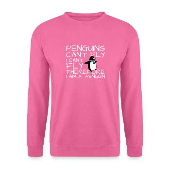 Fliegender Pinguin - Unisex Pullover - Pink - Vorne