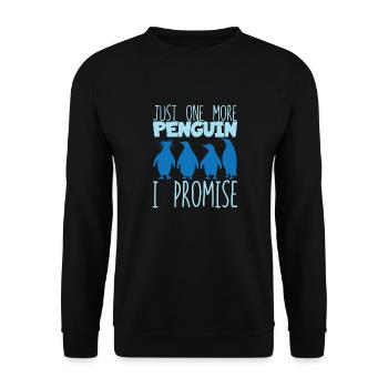 Letzter Pinguin - Unisex Pullover - Schwarz - Vorne - Alina (178cm) & Michal (187cm)