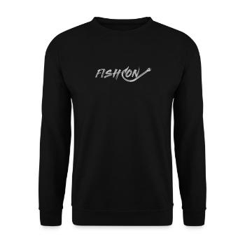Fischmodus - Unisex Pullover - Schwarz - Vorne - Alina (178cm) & Michal (187cm)