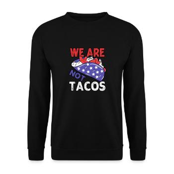 Wir sind nicht Tacos Jill Biden Frühstück Tacos lustig - Unisex Pullover - Schwarz - Vorne - Alina (178cm) & Michal (187cm)