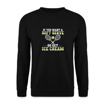 Funny If You Want A Soft Serve Go Get Ice Cream - Sweat-shirt Unisexe - noir - Devant - Alina (178cm) & Michal (187cm)