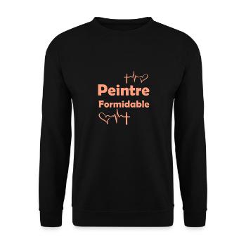 Cadeau femme Peintre formidable - Sweat-shirt Unisexe - noir - Devant - Alina (178cm) & Michal (187cm)