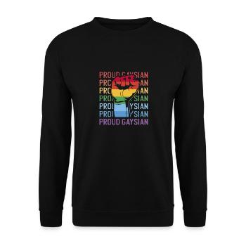 Gay Lesbian LGBTQ Pride Gaysian I Cadeau - Sweat-shirt Unisexe - noir - Devant - Alina (178cm) & Michal (187cm)