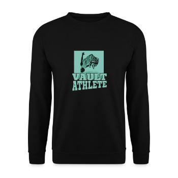 Vault Athlete Parkour Traceur - Unisex Pullover - Schwarz - Vorne - Alina (178cm) & Michal (187cm)