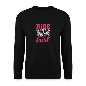 Dirt Bike Rider Motocross Enduro Bikers Ride Like - Sweat-shirt Unisexe - noir - Devant - Alina (178cm) & Michal (187cm)
