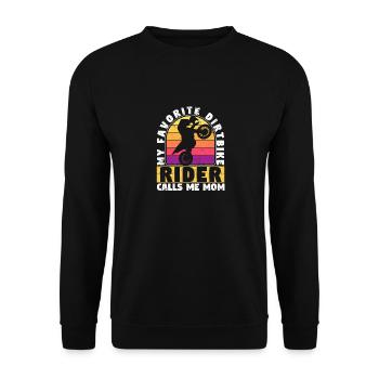 Motocross Mum My Favorite Dirt Bike Rider - Unisex Sweatshirt - black - Front - Alina (178cm) & Michal (187cm)