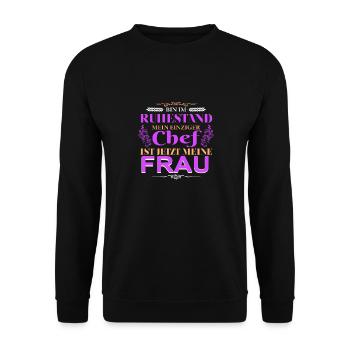 Ruhestand - Unisex Pullover - Schwarz - Vorne - Alina (178cm) & Michal (187cm)