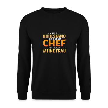 Ruhestand Lustig Frau - Unisex Pullover - Schwarz - Vorne - Alina (178cm) & Michal (187cm)