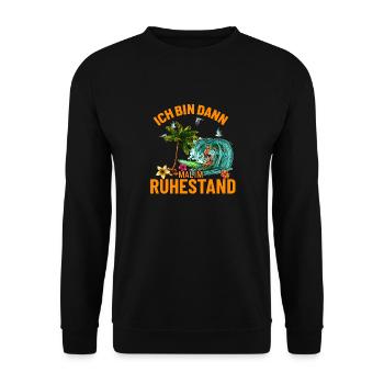 Im Ruhestand - Unisex Pullover - Schwarz - Vorne - Alina (178cm) & Michal (187cm)