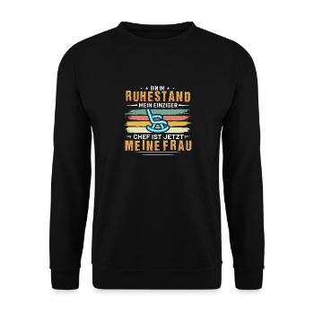 Ruhestand - Unisex Pullover - Schwarz - Vorne - Alina (178cm) & Michal (187cm)