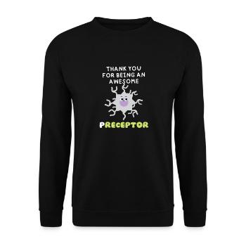 Funny Pun Receptor Infirmière précepteur merci cadeaux - Sweat-shirt Unisexe - noir - Devant - Alina (178cm) & Michal (187cm)