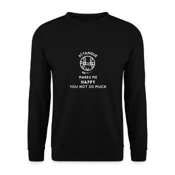 Pétanque Ball Funny Gifts Idee Pétanque Spieler - Unisex Pullover - Schwarz - Vorne - Alina (178cm) & Michal (187cm)