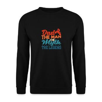 Papa L’Homme Le Mythe La Légende Dirt Bike Moto - Sweat-shirt Unisexe - noir - Devant - Alina (178cm) & Michal (187cm)