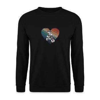 Dirt Bike Motorcross MX Rider Motard de la Saint-Valentin - Sweat-shirt Unisexe - noir - Devant - Alina (178cm) & Michal (187cm)