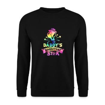 L’étoile la plus brillante de papa retour à l’école - Sweat-shirt Unisexe - noir - Devant - Alina (178cm) & Michal (187cm)