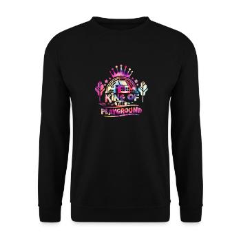Roi de la cour de récréation Retour à l’école - Sweat-shirt Unisexe - noir - Devant - Alina (178cm) & Michal (187cm)