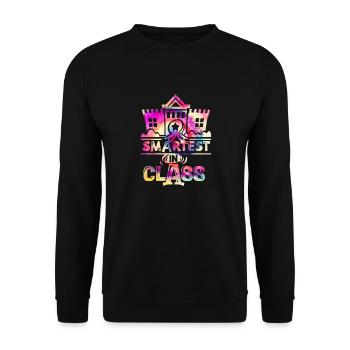 Der klügste in der Klasse Back to School - Unisex Pullover - Schwarz - Vorne - Alina (178cm) & Michal (187cm)
