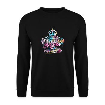 Reine de la cour de récréation Retour à l’école - Sweat-shirt Unisexe - noir - Devant - Alina (178cm) & Michal (187cm)