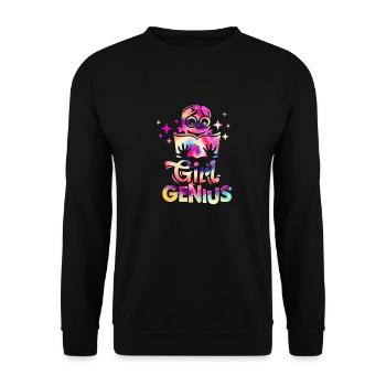 Fille Genius Retour à l’école - Sweat-shirt Unisexe - noir - Devant - Alina (178cm) & Michal (187cm)