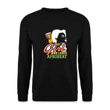 Juste une fille qui aime le cadeau de t-shirt afrobeat - Sweat-shirt Unisexe - noir - Devant - Alina (178cm) & Michal (187cm)