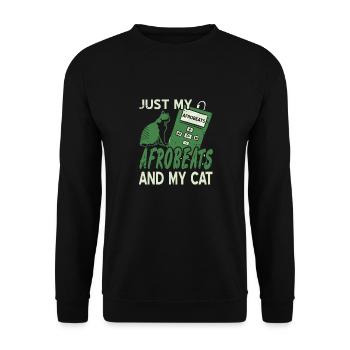 Juste mes afrobeats et mon chat T-Shirt vintage - Sweat-shirt Unisexe - noir - Devant - Alina (178cm) & Michal (187cm)