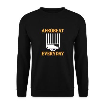 Afrobeat Everyday Awesome Afrobeat Designs - Unisex Pullover - Schwarz - Vorne - Alina (178cm) & Michal (187cm)