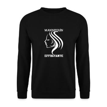 Cadeau femme Mannequin effrayante - Sweat-shirt Unisexe - noir - Devant - Alina (178cm) & Michal (187cm)