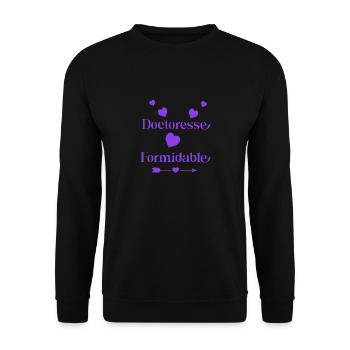 Cadeau femme doctoresse formidable - Sweat-shirt Unisexe - noir - Devant - Alina (178cm) & Michal (187cm)
