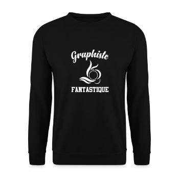 Cadeau femme graphiste fantastique - Sweat-shirt Unisexe - noir - Devant - Alina (178cm) & Michal (187cm)