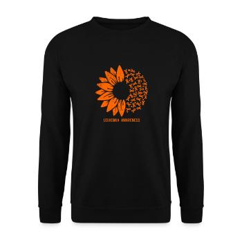 Leukämie Krebs Bewusstsein - Unisex Pullover - Schwarz - Vorne - Alina (178cm) & Michal (187cm)