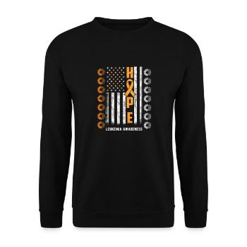 Sensibilisation à la leucémie Hope - Sweat-shirt Unisexe - noir - Devant - Alina (178cm) & Michal (187cm)