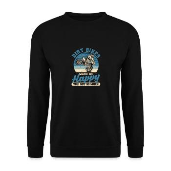 Funny Motocross Enduro Bike Rider Dirt Bikes Make - Unisex Sweatshirt - black - Front - Alina (178cm) & Michal (187cm)