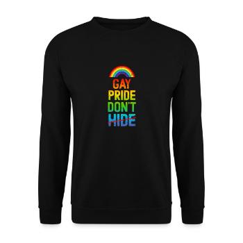 Gay Pride Verstecken Sie sich nicht - Unisex Pullover - Schwarz - Vorne - Alina (178cm) & Michal (187cm)
