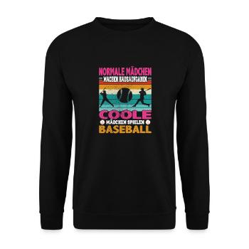 Normale Mädchen machen Hausaufgaben coole spielen - Unisex Pullover - Schwarz - Vorne - Alina (178cm) & Michal (187cm)