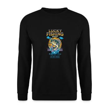 Glückliches Angelhemd Nicht waschen - Unisex Pullover - Schwarz - Vorne - Alina (178cm) & Michal (187cm)