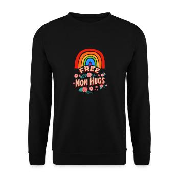 Free Mom Hugs - Unisex Sweatshirt - black - Front - Alina (178cm) & Michal (187cm)